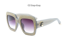 Load image into Gallery viewer, Square Rhinestone Sunglasses