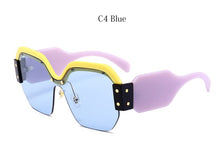 Load image into Gallery viewer, Square Half Frame Sunglasses