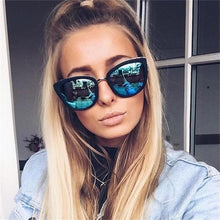 Load image into Gallery viewer, Cat Eye Mirror Sunglasses