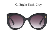 Load image into Gallery viewer, Round Cat Eye Sunglasses