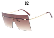 Load image into Gallery viewer, Oversized Square Mirror Sunglasses Rimless