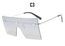 Load image into Gallery viewer, Oversized Square Mirror Sunglasses Rimless