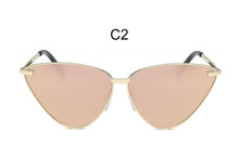 Load image into Gallery viewer, Cat Eye Mirror Sunglasses