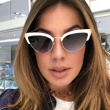 Load image into Gallery viewer, Cat Eye Half Frame Sunglasses