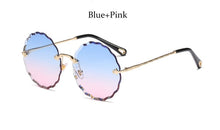 Load image into Gallery viewer, Round Rimless Oversized Sunglasses