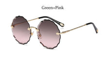 Load image into Gallery viewer, Round Rimless Oversized Sunglasses